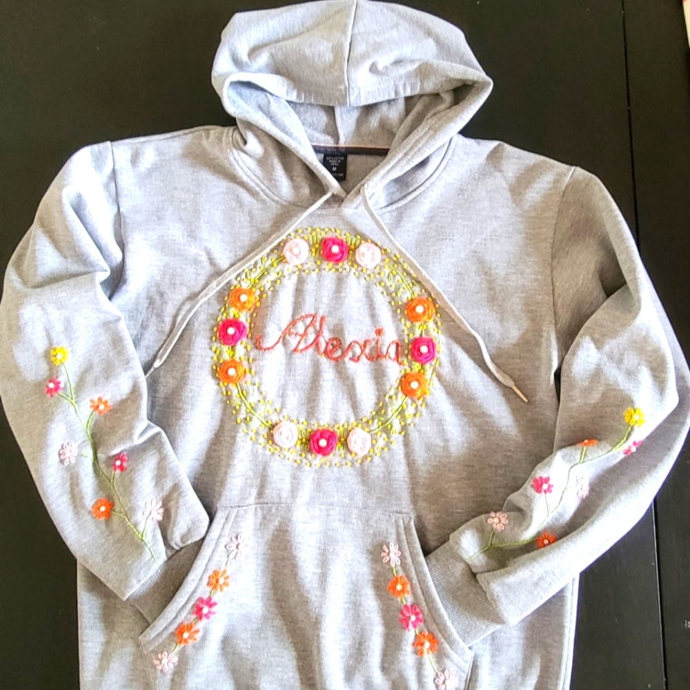 Beautiful Embroidery Hoodie Floral style.